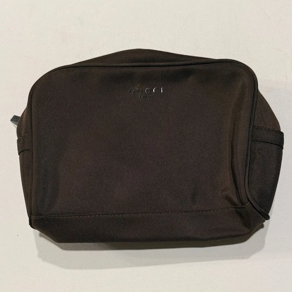 Gucci Dark Brown Men's Toiletry Bag